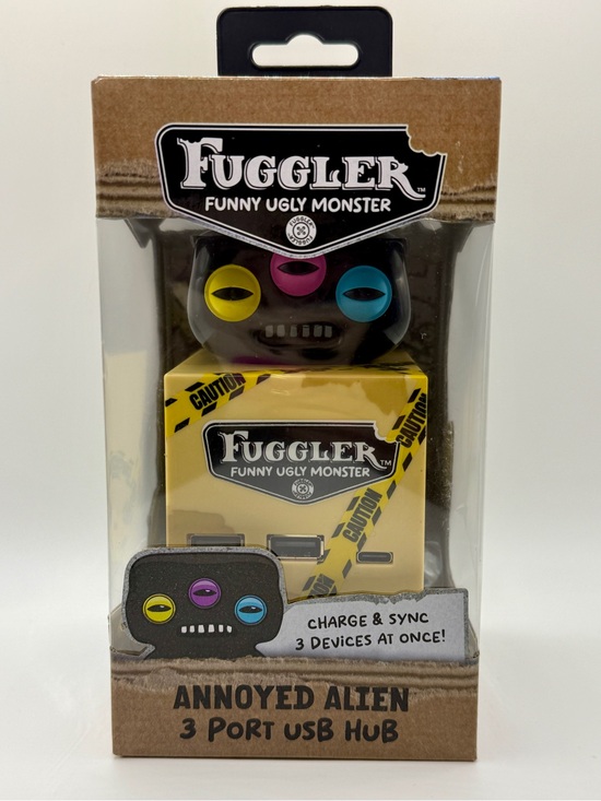 Fuggler Other - Fuggler Annoyed Alien 3-Port USB Hub - Yellow with Multicolor Eyes